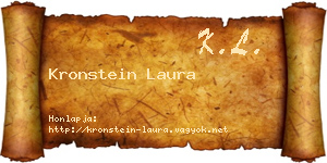 Kronstein Laura névjegykártya
