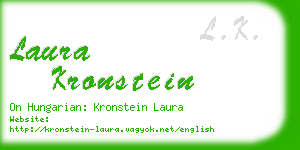 laura kronstein business card